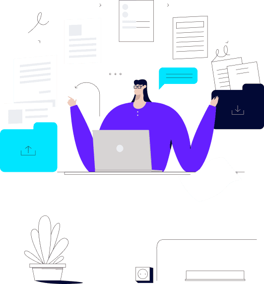 Illustration showing secure collaboration